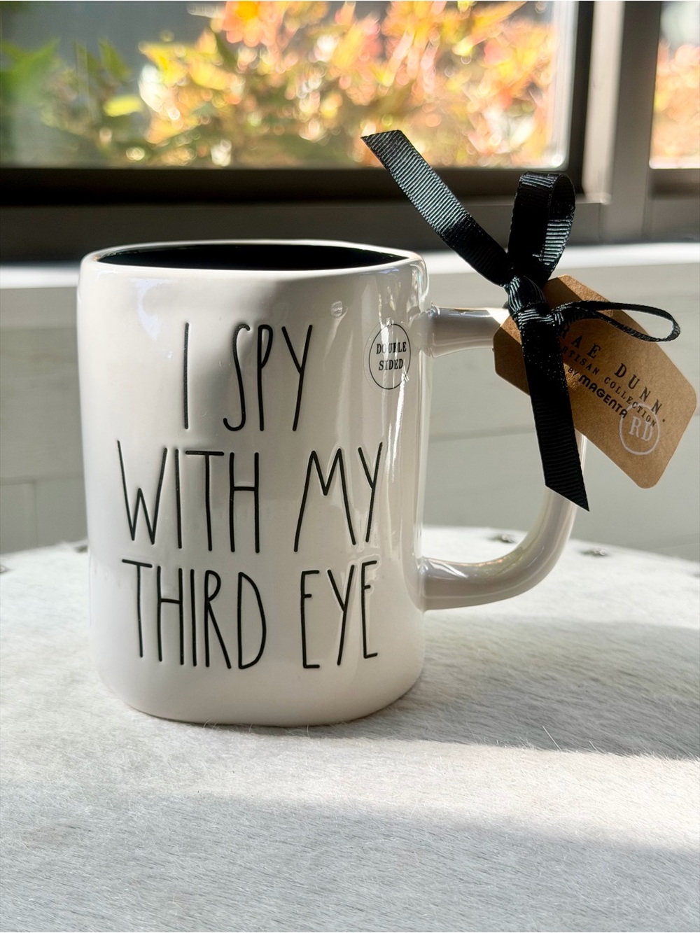 Rae Dunn I Spy With My Third Eye 2026 Halloween Mug Evil Eye Mystic Witchy Boho